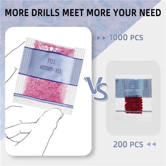 5D Diamond Painting Beads, 445000 Pieces 445 Colors Round Drills Diamond Art - Picture 2 of 7